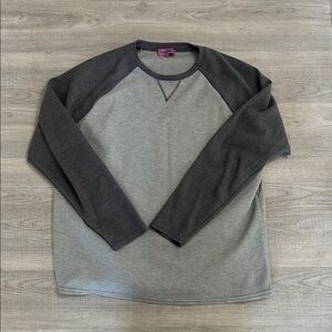 Women’s Gray and Black Waffle shirt